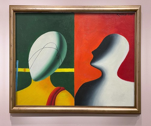 Quadro kostabi due ritratti - quadro,